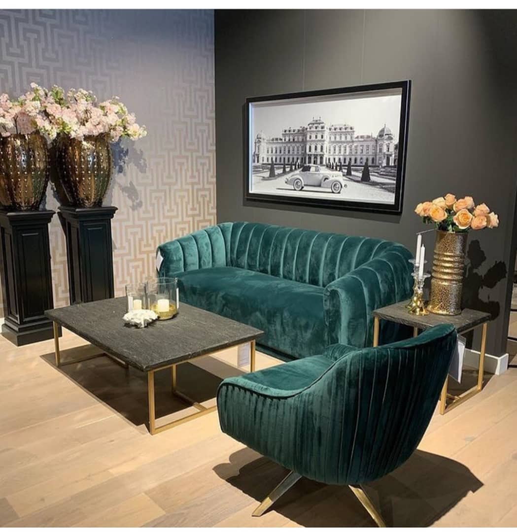 Classic Sofa Chair Dark Green Colour