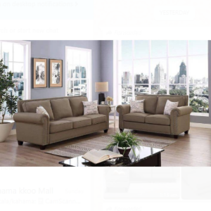 Velvet 3+2 Seater Khaki Colour