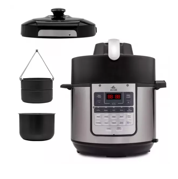 Evvoli Combo Pressure Cooker & Air Fryer 5.7L with 15in1 Smart Functions 1500W EVKA-COM6015S - Image 4