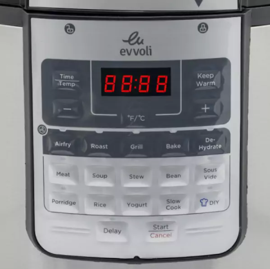 Evvoli Combo Pressure Cooker & Air Fryer 5.7L with 15in1 Smart Functions 1500W EVKA-COM6015S - Image 6