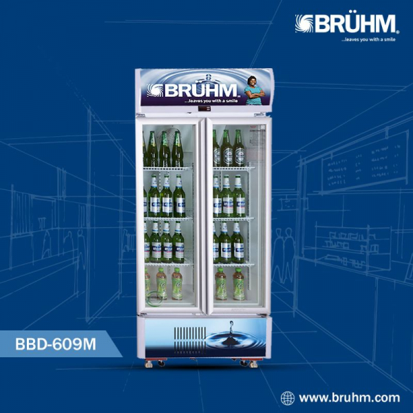 Bruhm Beverage Cooler 409L Double Door BBD-409M