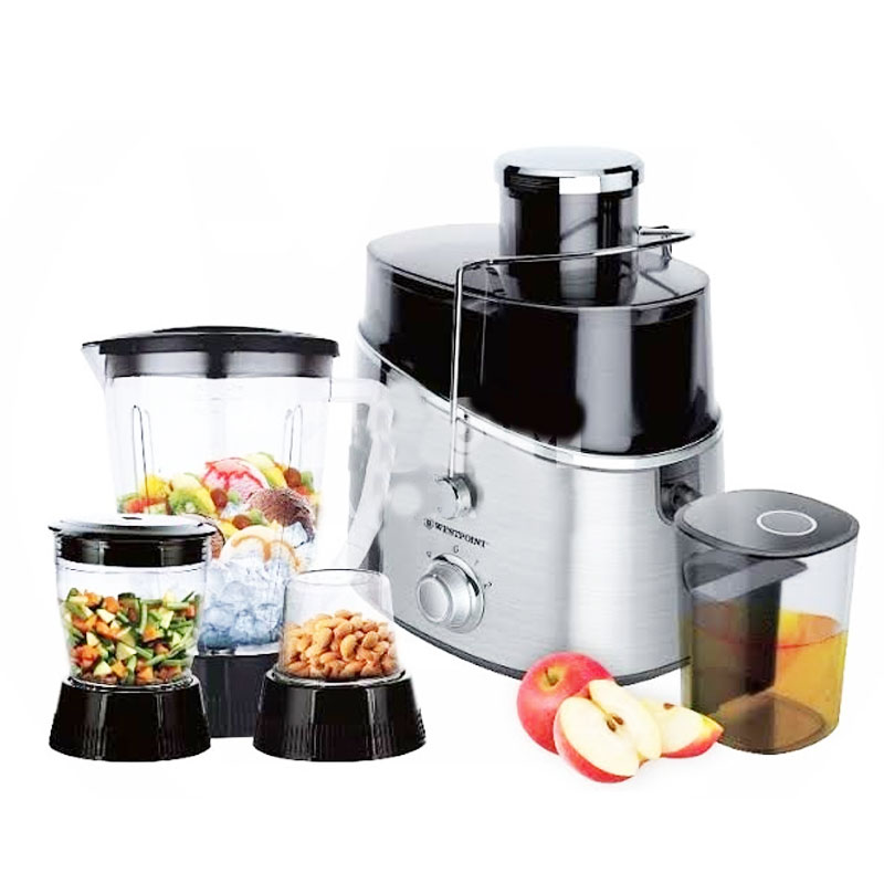 Westpoint Kitchen Chef 4 in 1 Juicer, 400W 1.6L Jar, Blender, Grinder, Mincer, Juicer Stainless Steel WJC-16418.I