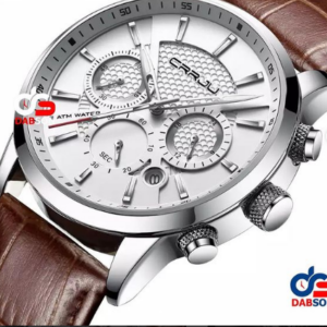 CRRJU Classic Mens Watch with Orginal leather Strap