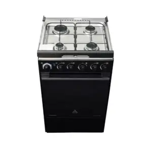 Delta 50x55cm 4 Gas Burner & Oven Grill – black