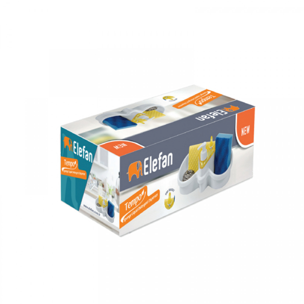 Elefan Detergent Dispenser With Sponge Tempo 8x12x26CM ELFTMP - Image 2