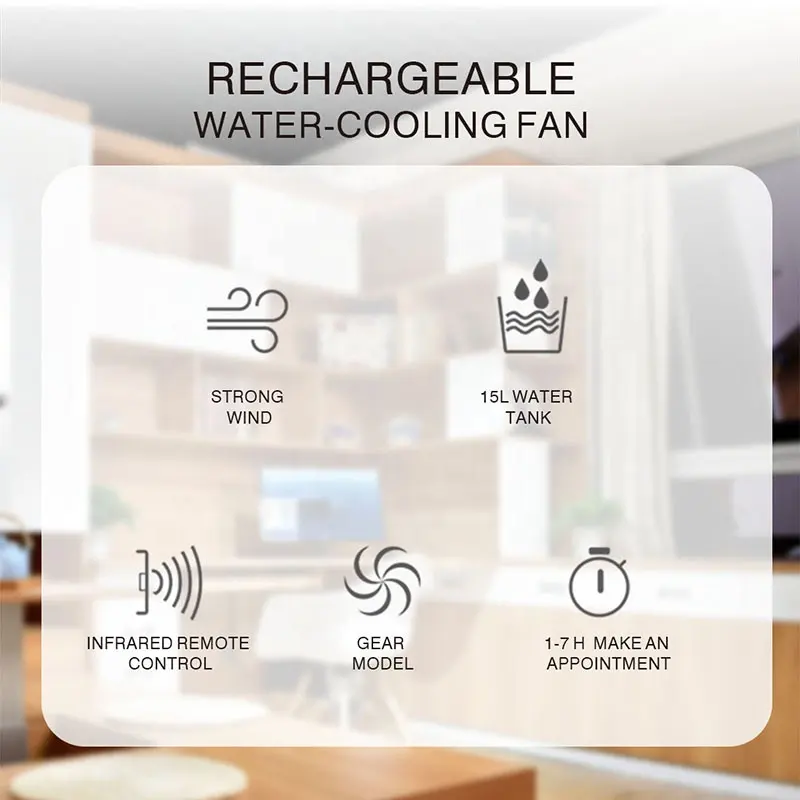 Lontor Rechargeable Water Mist Cooling Fan CF040R - Image 6