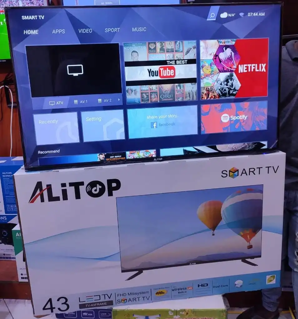 Alitop 43"Inch Smart TV Double Glass