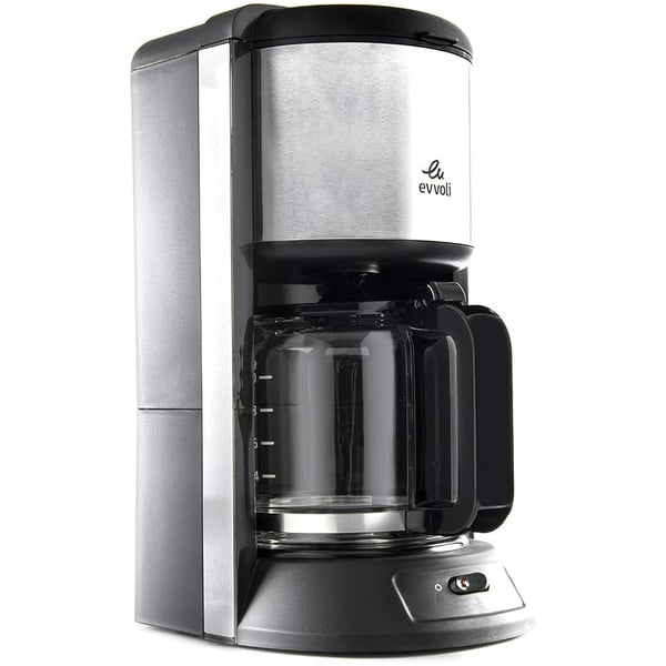 Evvoli Coffee Maker with 1.25L Glass Carafe 1100W EVKA CO10MB