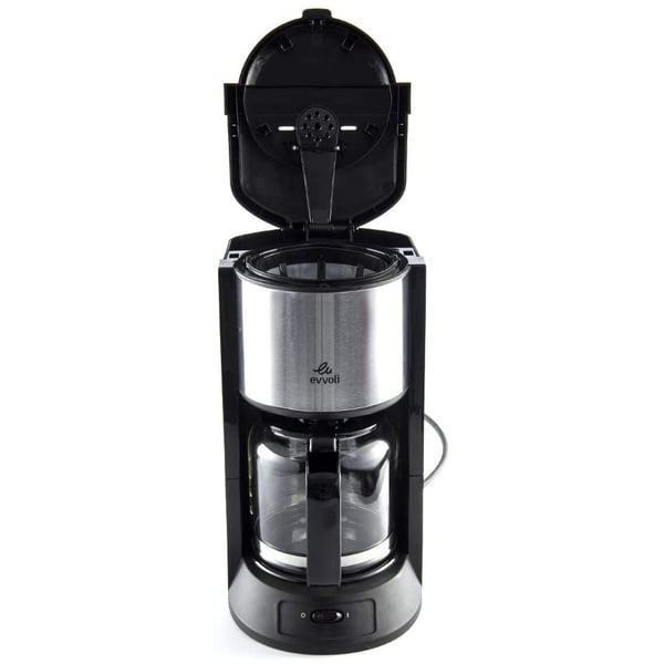 Evvoli Coffee Maker with 1.25L Glass Carafe 1100W EVKA CO10MB - Image 2