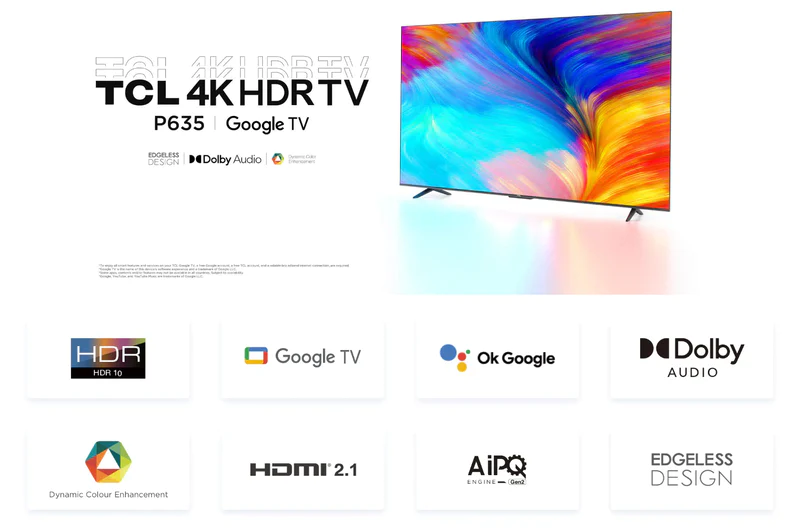 TCL TV 65 UHD ANDROID BLACK 65P635 - Image 3