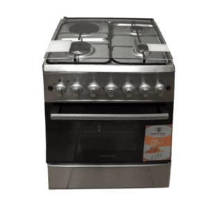 Westpoint Cooker 60x60cm, 3 Gas Burners, 1 Electric Plate with Electric Oven Auto Ignition Inox WCER6631E0X