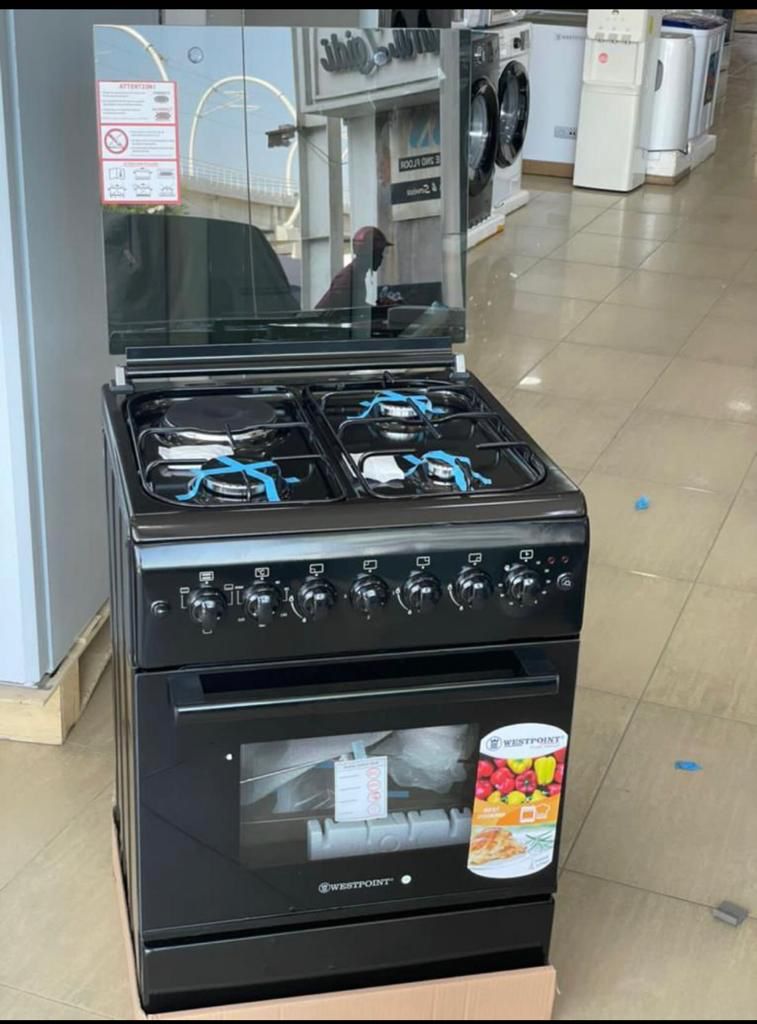 Westpoint 60x60cm 3 Gas Burners + 1 Electric Plate + Electric Oven & Grill Cooker INOX – WCER6631