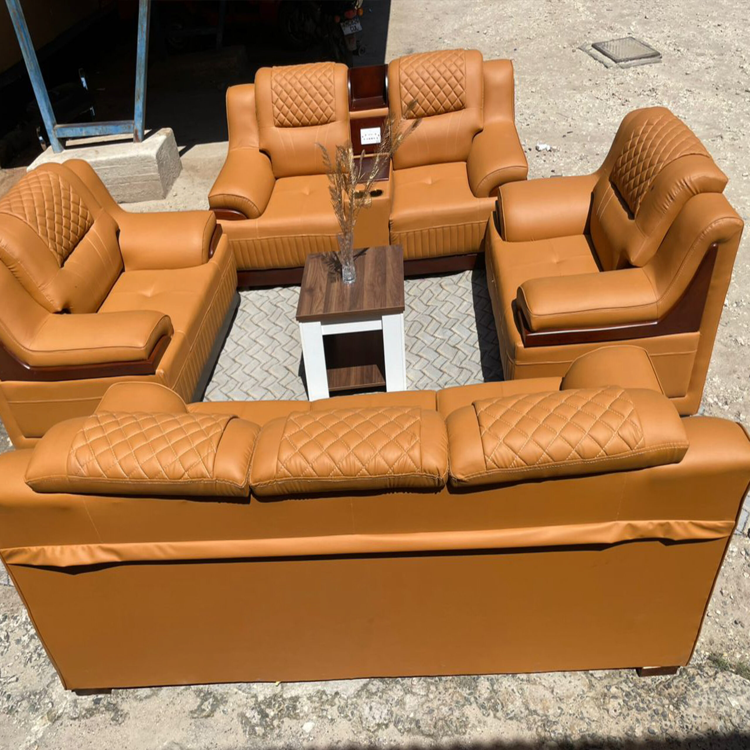 Classic Leather Sofa Set 3*2*1*1 - Image 2