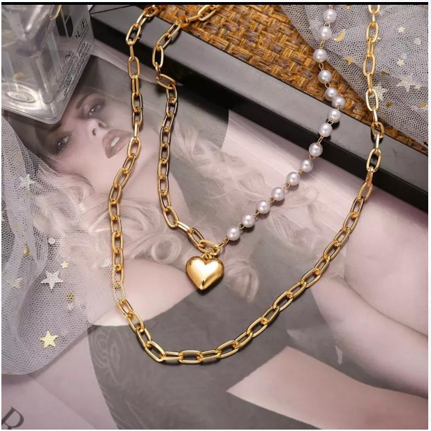 Necklace Stainless Steel (HAZIPAUKI & KUCHUBUKA) Gold Tap 3 - Image 2