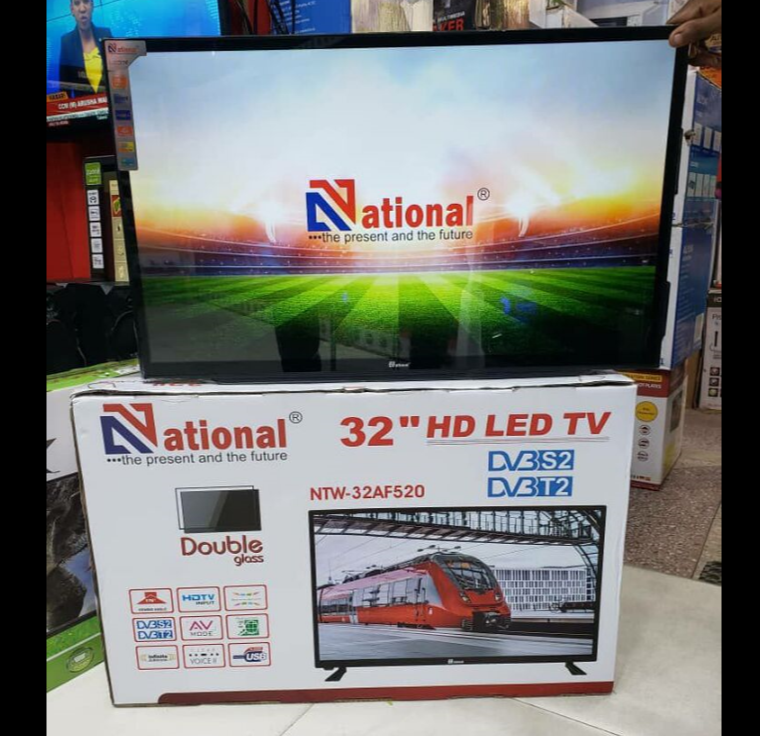National 32"Inch LED TV Double Glass - Image 2