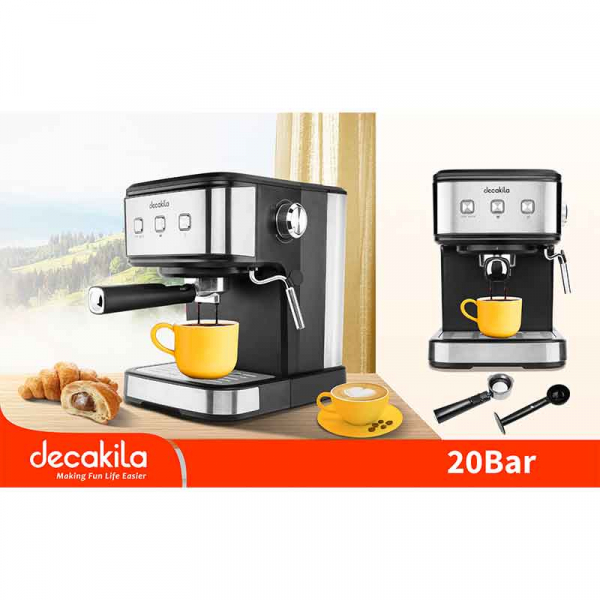 Decakila Espresso Coffee Machine 1.5L Pump 240W 20 Bar Steel Filter KECF009B - Image 5