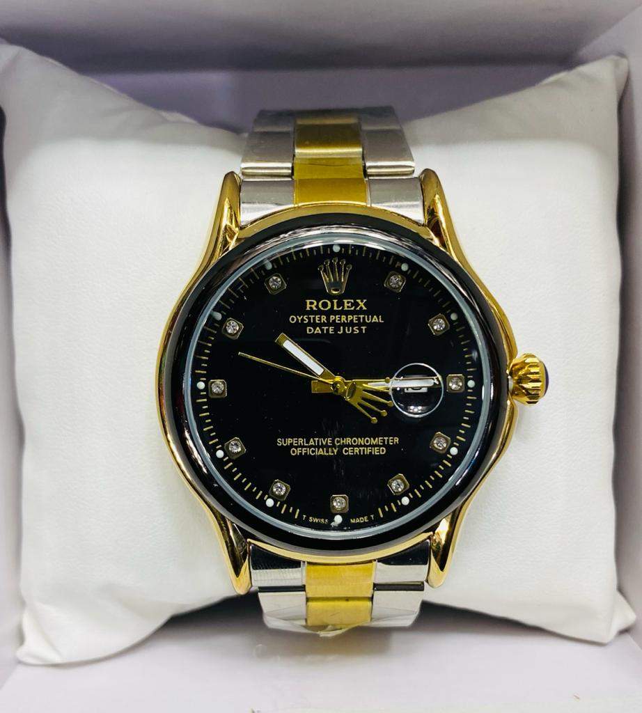 Classic Rolex Watch Gold & Black Colour Tape 1