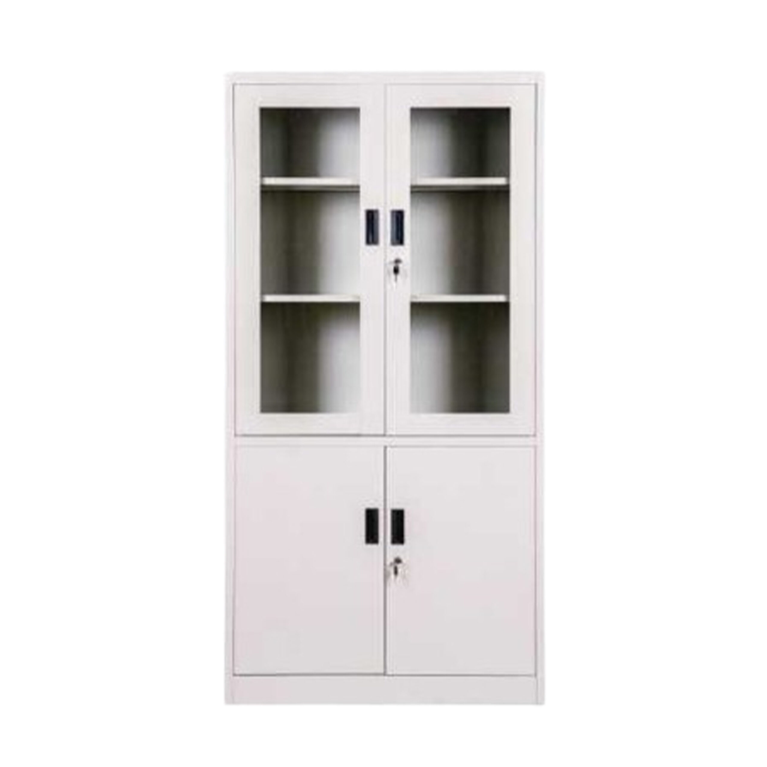 Office cabinet Up glass door down metal door office cupboard