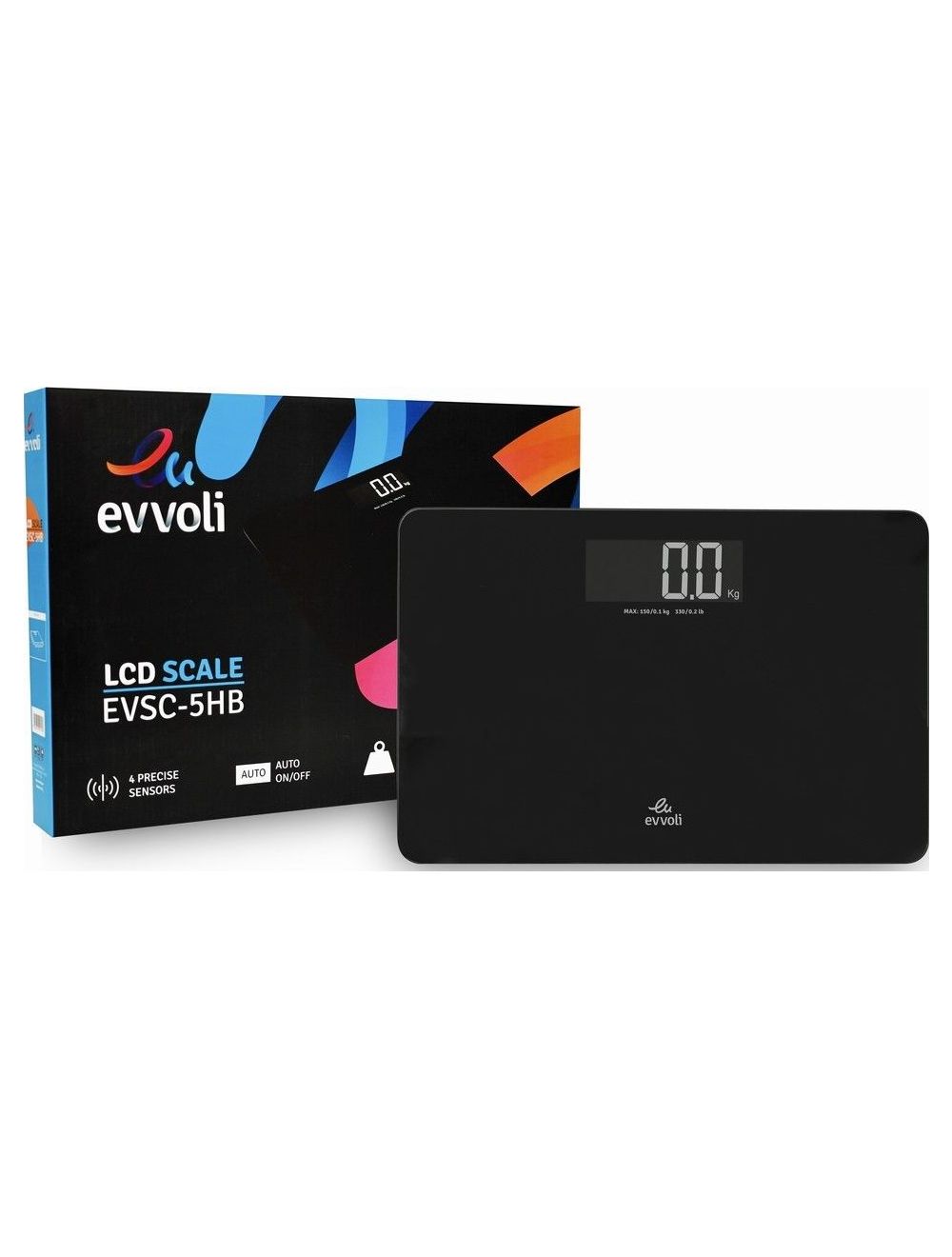 Evvoli Digital Kitchen Scale 4 Precise Sensors EVCS-5HB