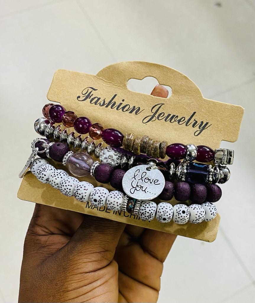 Bracelet 4pics Full Set Tyrian Purple Colour Tape 29