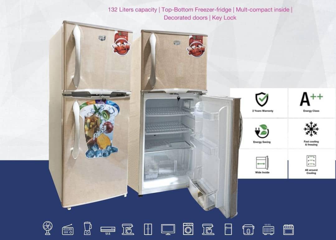 Mr UK 140 Liters Double Door Fridge Gold