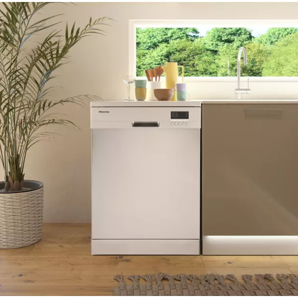 Hisense Dishwasher 13 Place Electronic Touch Screen, A++ Energy, Half-Load, Delay Start, Power-Off Memory, Dry+, Water Overflow, Stainless Steel H13DESS - Image 5