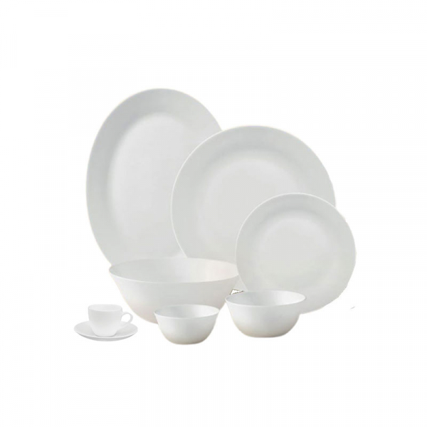 La Opala Dinner Set Ivory White 20 Pieces L1020