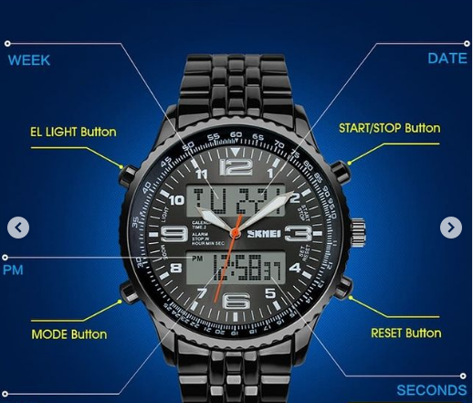 Brand new Original Skmei hour Digital Analog Watch-Model:P760 - Image 2