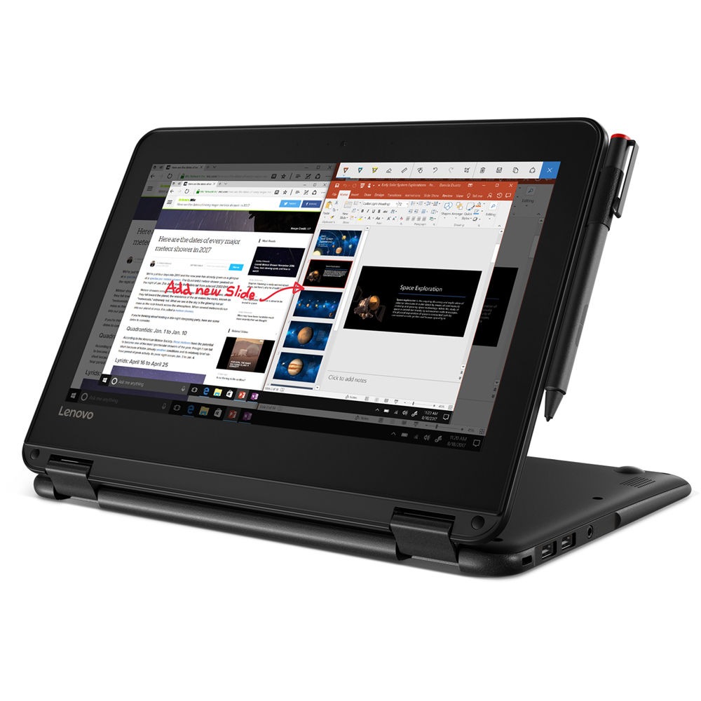 Lenovo 300e Celeron Touch Screen & 360 Ram 4Gb Hdd 128Gb SSD Cam Wifi 11,6 - Image 4