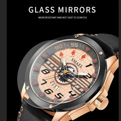 SMAEL Quartz Movement Leather Bracelet Wristwatch - Image 3