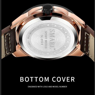 SMAEL Quartz Movement Leather Bracelet Wristwatch - Image 4
