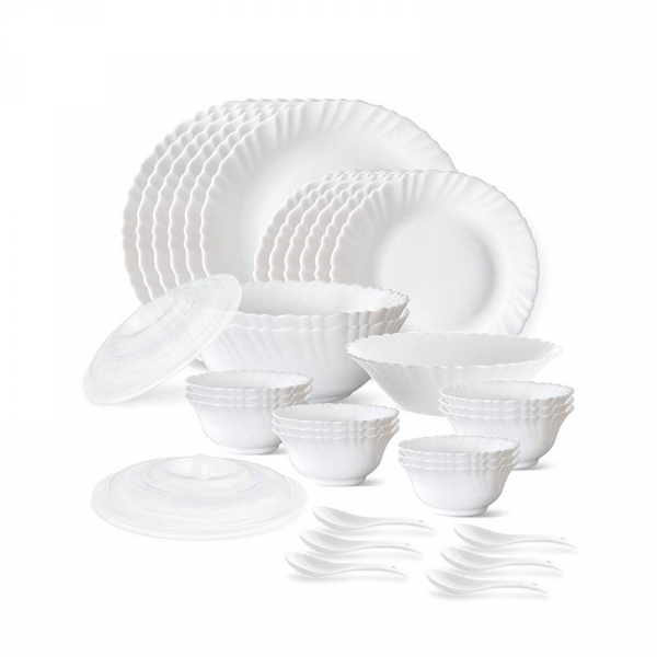 La Opala Dinner Set White Classique 47 Pieces LC047