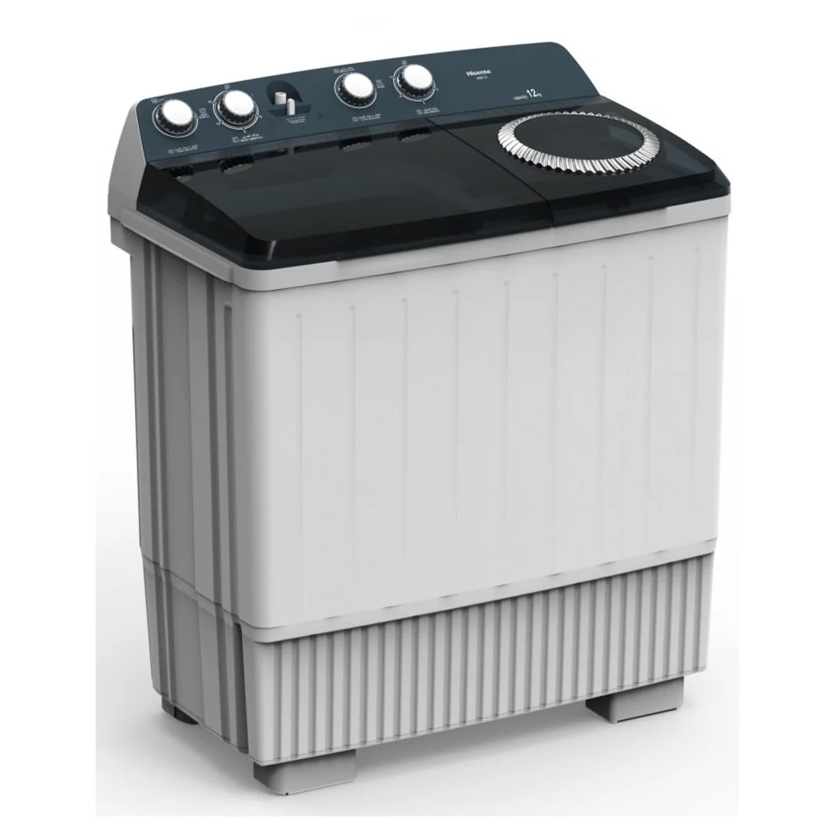 Hisense 14 Kg Twin Tub Semi Automatic Washing Machine, White, WSBE14